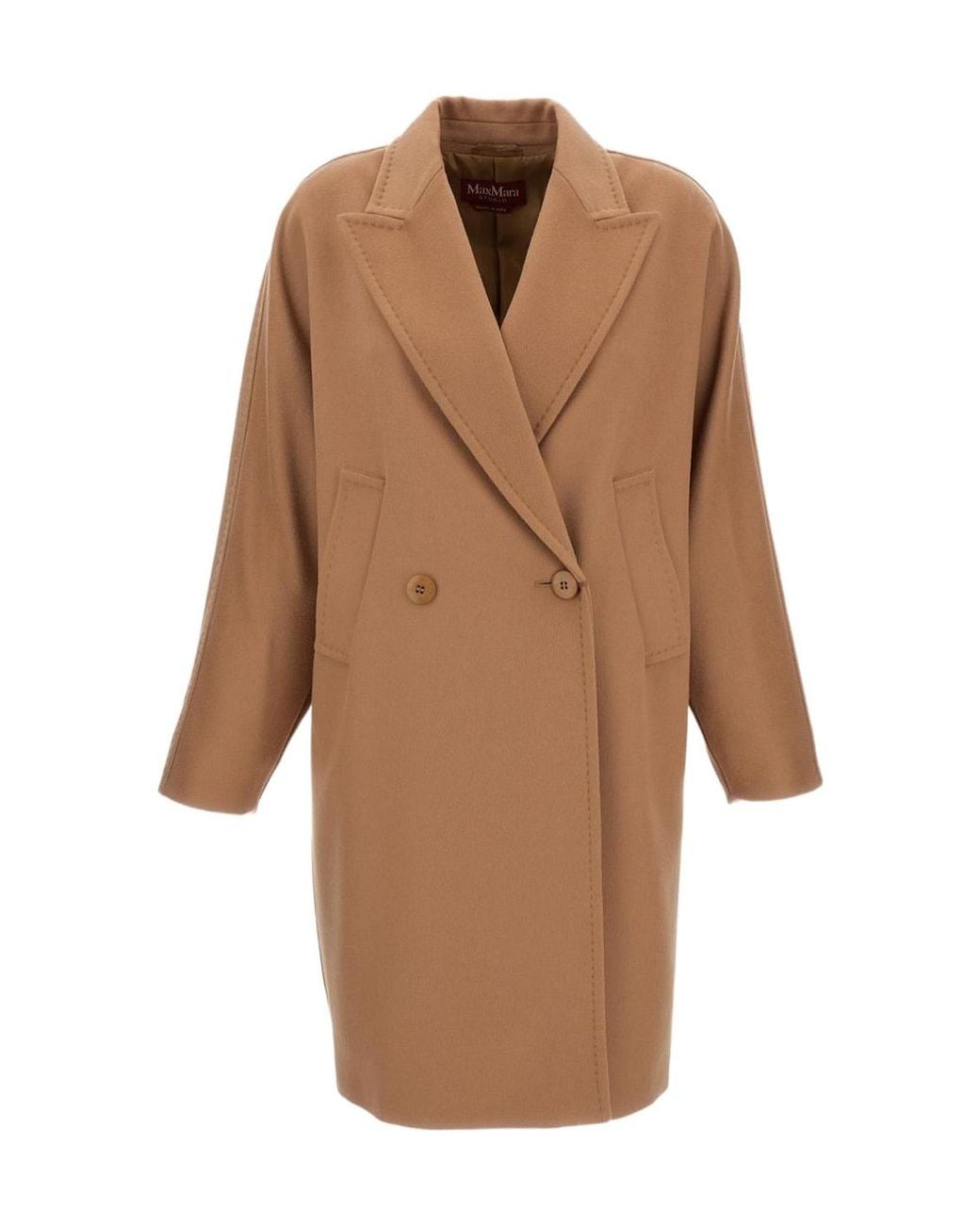 Max Mara Brown Studio Double Breasted Coat