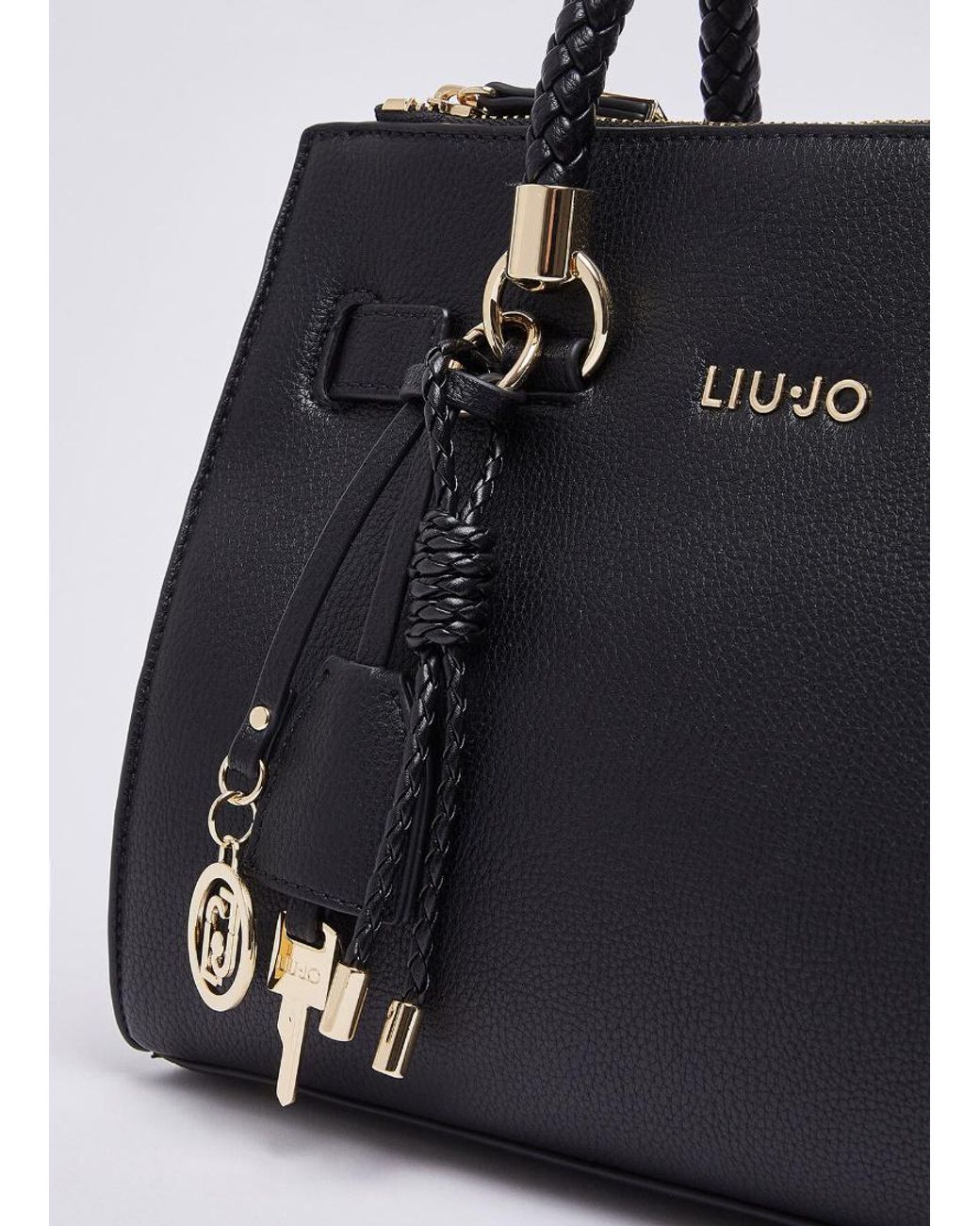 Liu Jo Black Logo Lettering Small Satchel Bag