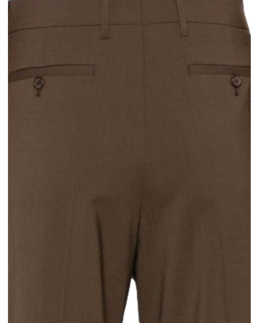 Miu Miu Brown Straight-Leg Tailored Trousers