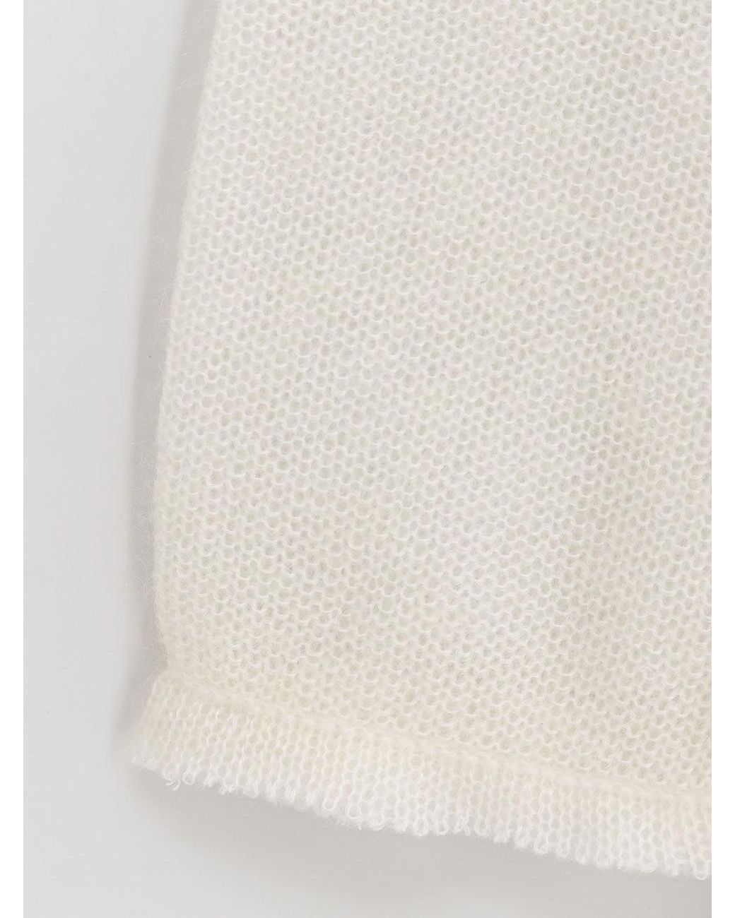 Totême White Totême Semi-Sheer Knitted Jumper