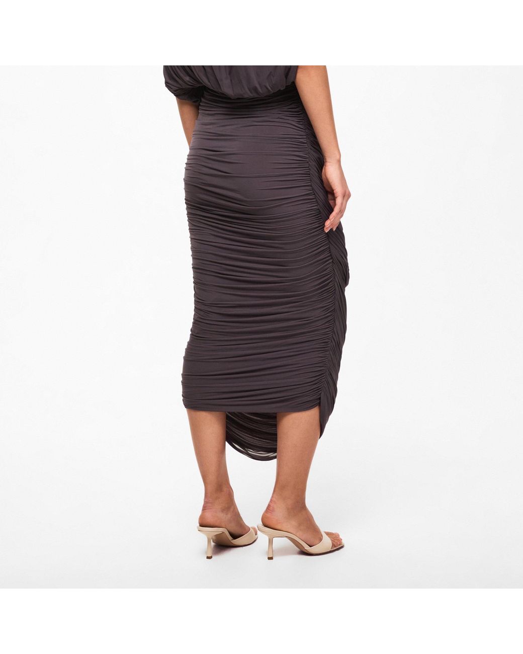 Magda Butrym Gray Midi Skirt