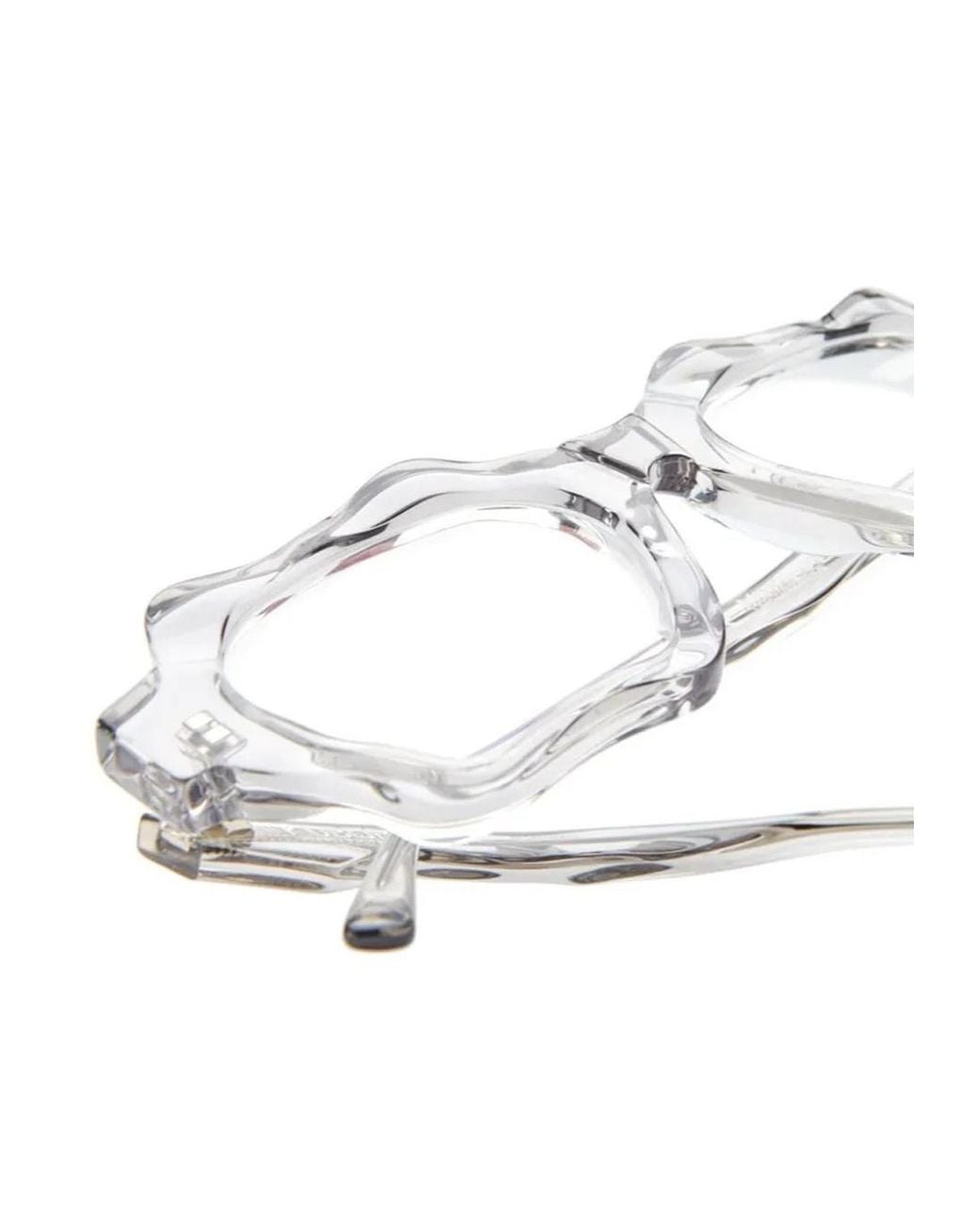 Kuboraum White Full-Rim Non-Prescription Glasses