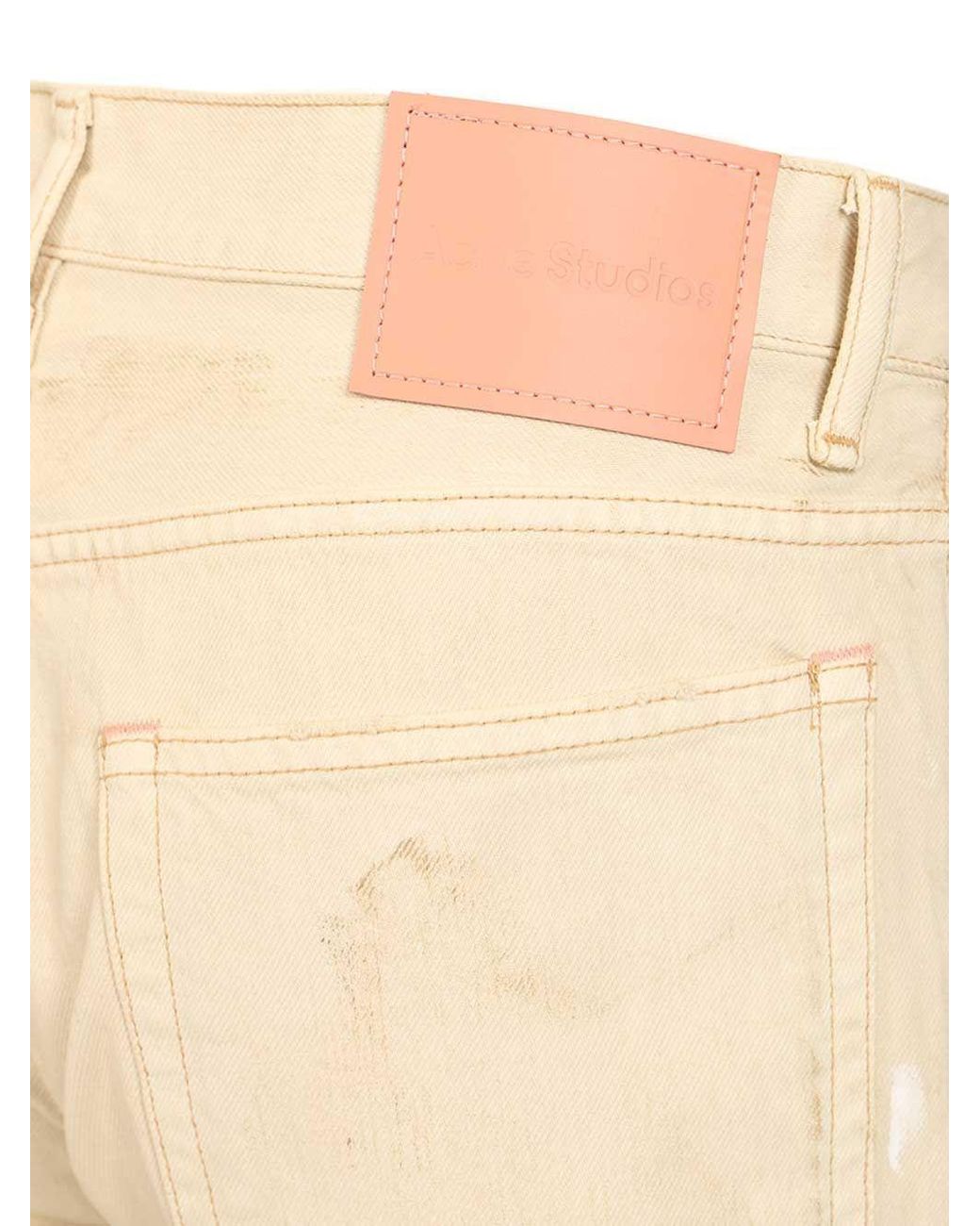 Acne Natural Logo Patch Jeans for men
