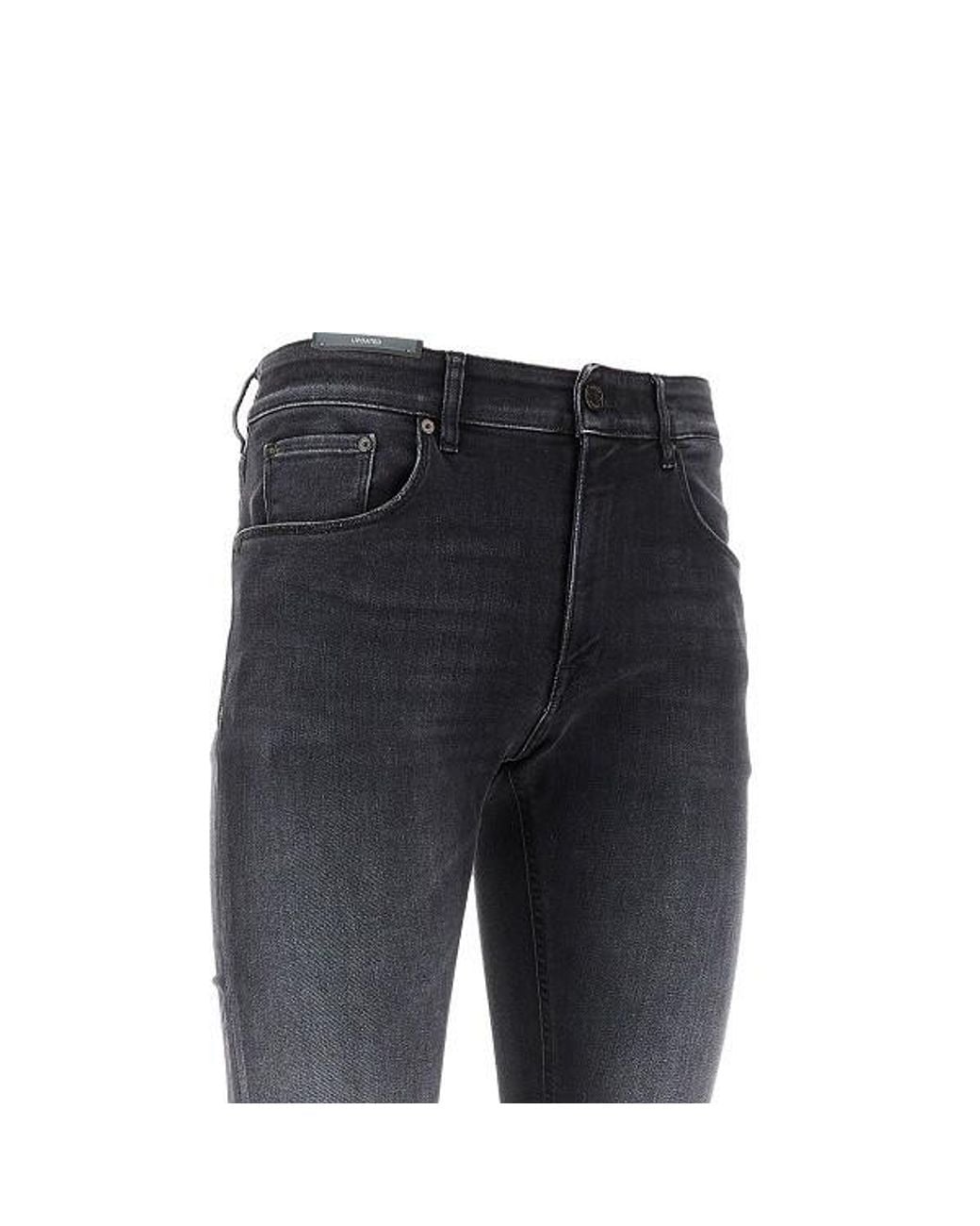 Pt Pantaloni Blue Pt Torino Logo Patch Slim Fit Jeans for men