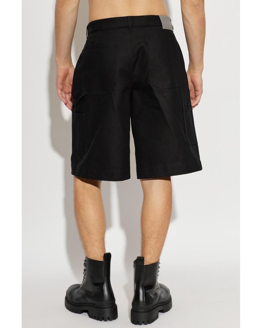 Balenciaga Black Knee-Length Shorts for men
