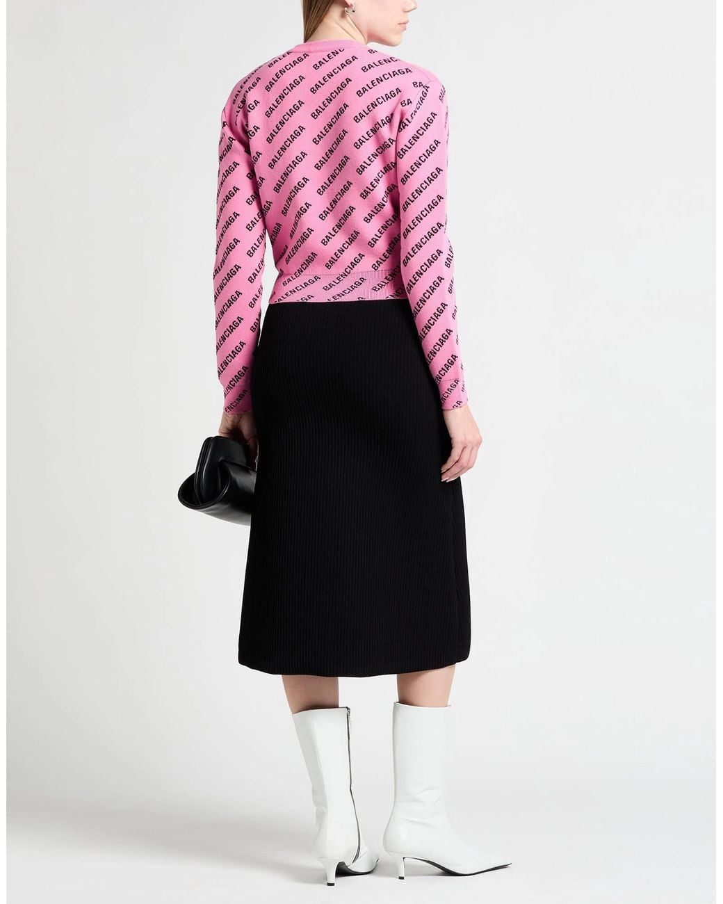 Balenciaga Pink Lightweight Knit Long-Sleeve T-Shirt