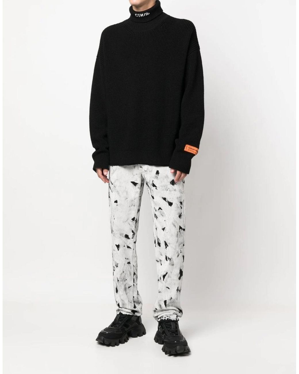 Heron Preston Black Logo Knitwear for men