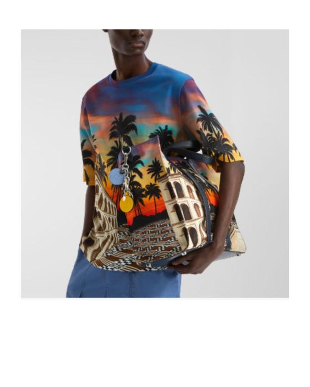 Fendi Multicolor Multicolour Fabric Bag for men