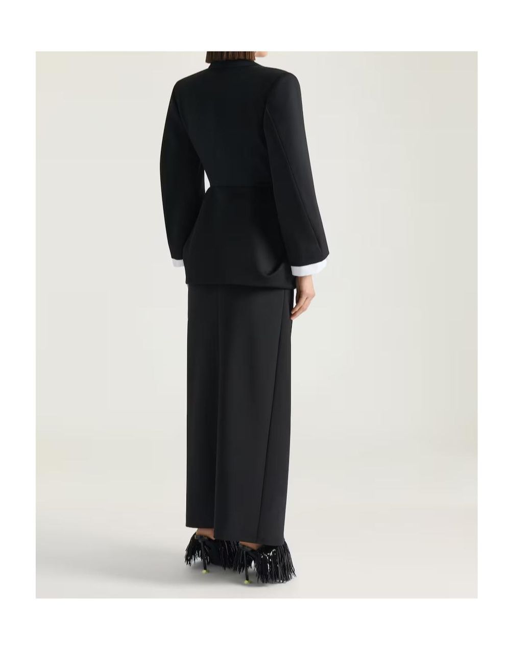 Givenchy Black Draped Wrap Midi Skirt