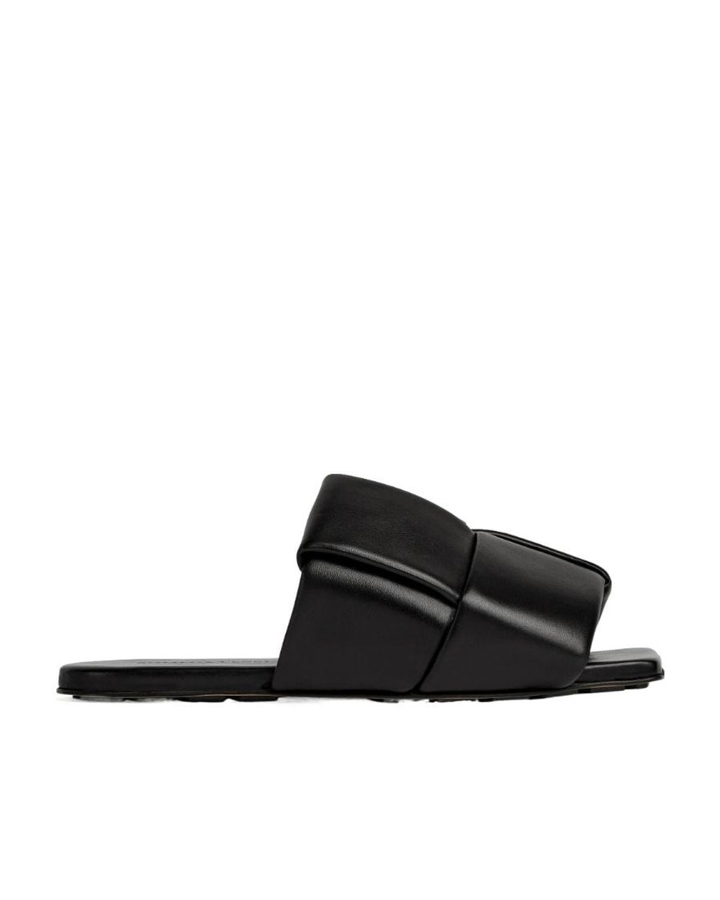 Bottega Veneta Black Padded Intreccio Mules for men