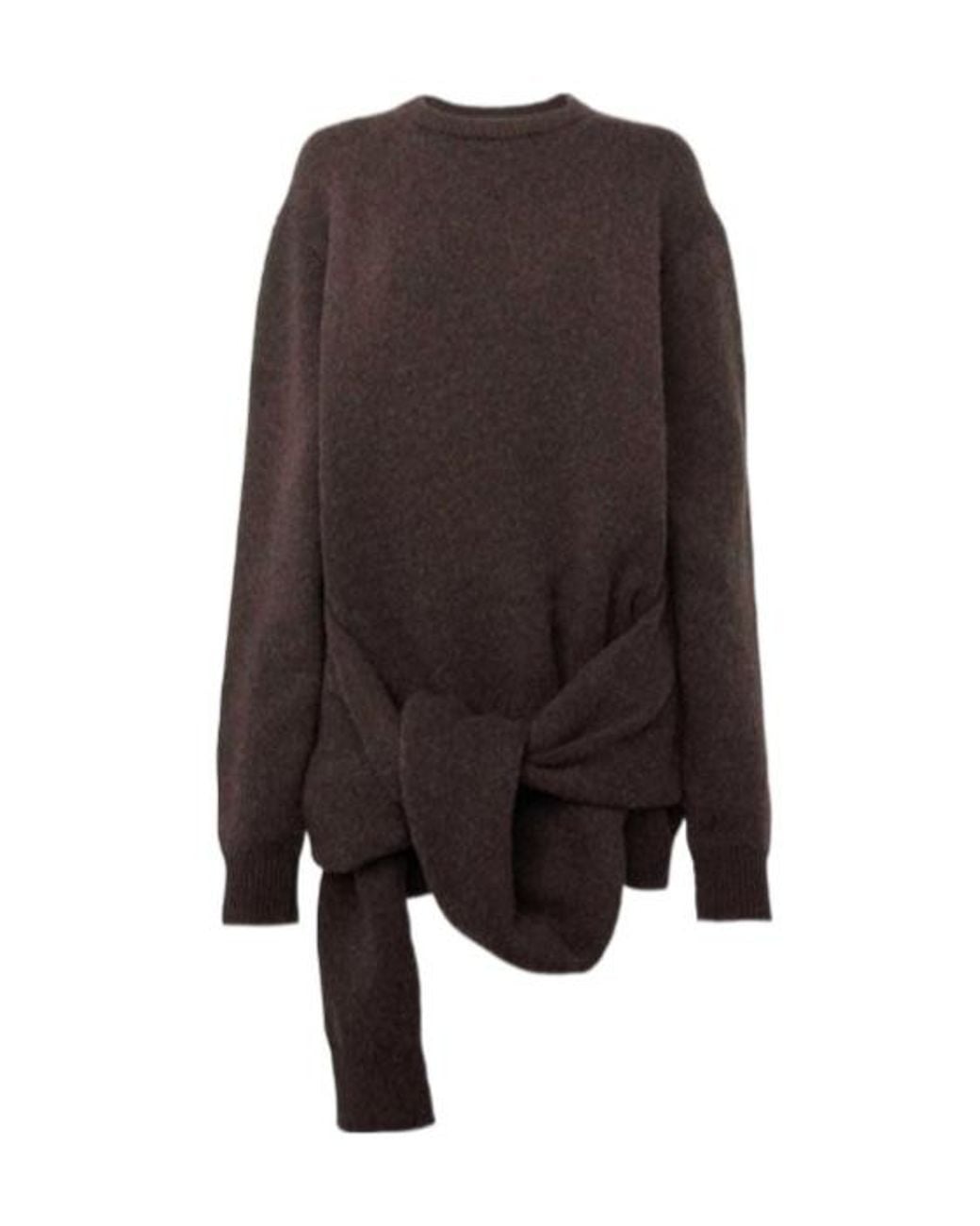 J.W. Anderson Brown Jw Anderson Draped-Tie Front Jumper