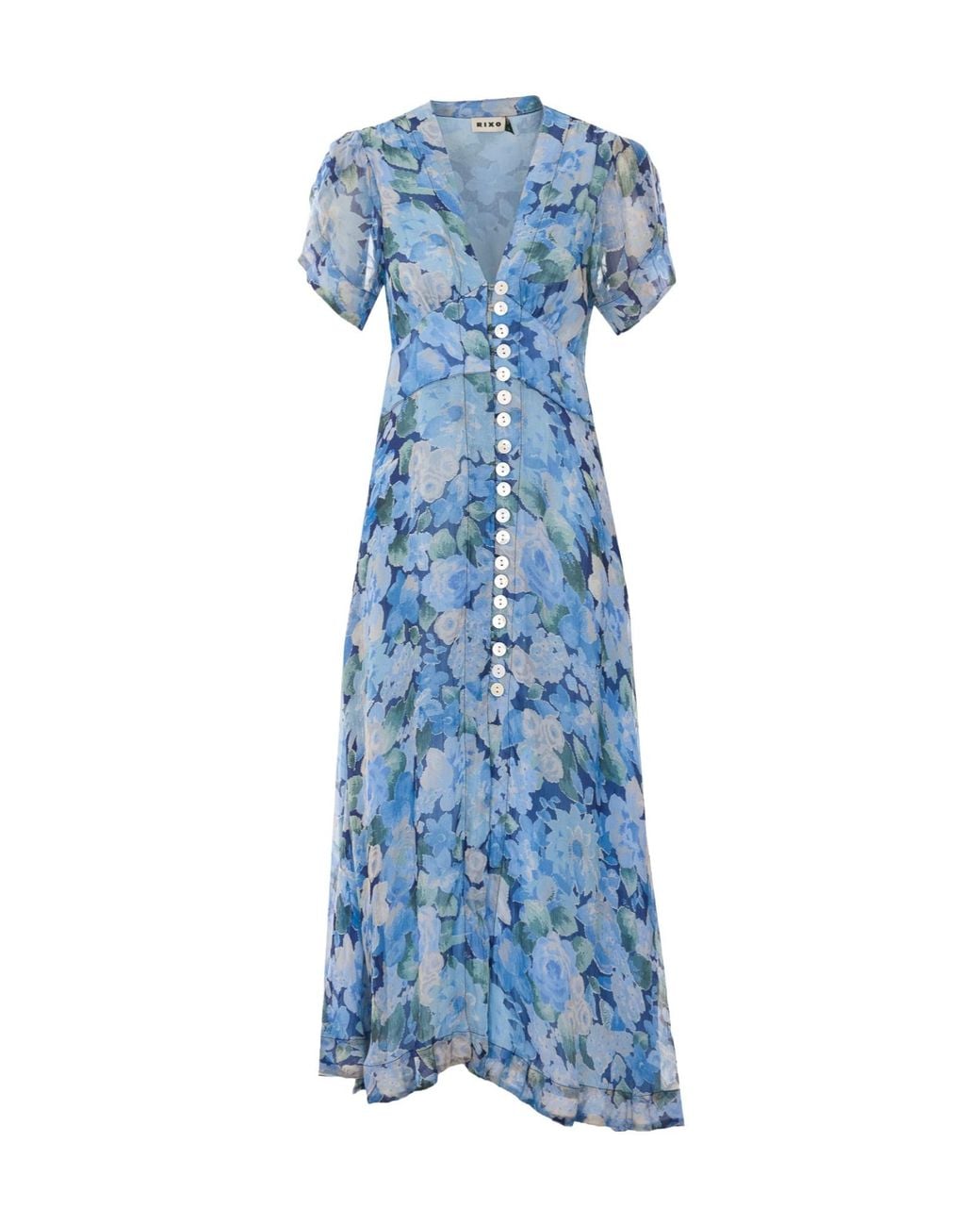 Rixo Blue Novara Dress