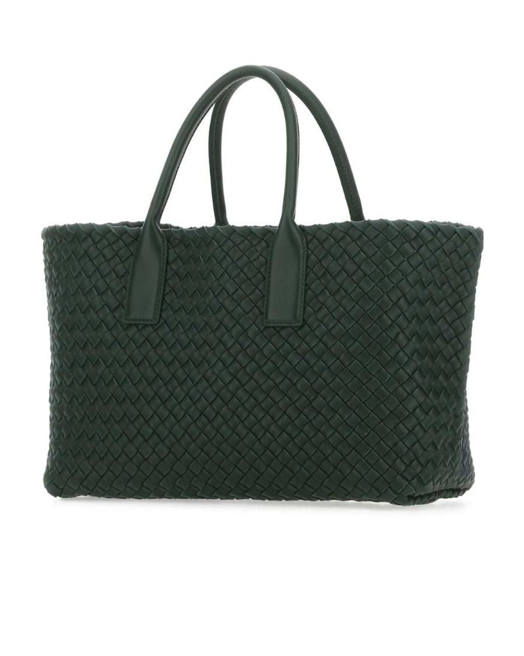 Bottega Veneta Green Small Cabat Handbag