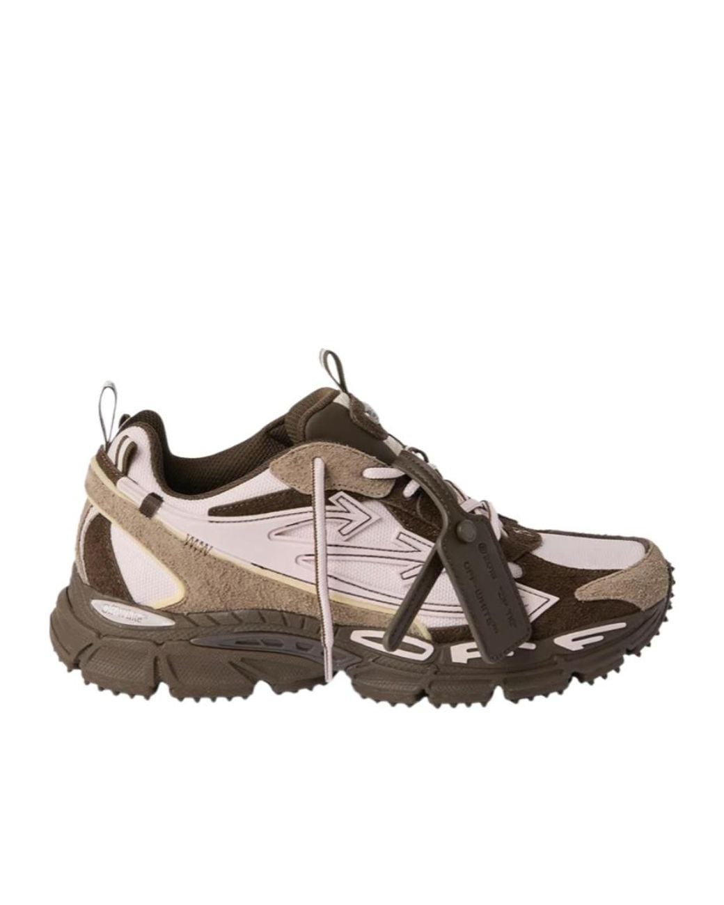 Off-White c/o Virgil Abloh Brown Round-Toe Sneakers