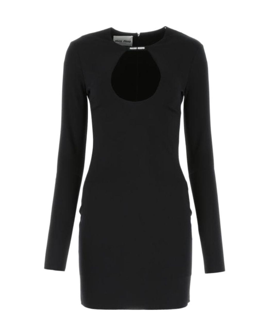 Miu Miu Black Stretch Nylon Mini Dress