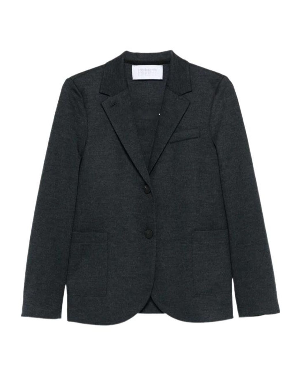 Harris Wharf London Black Single-Breasted Blazer