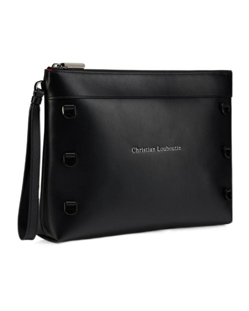 Christian Louboutin Black Logo Wristlet Clutch Bag for men