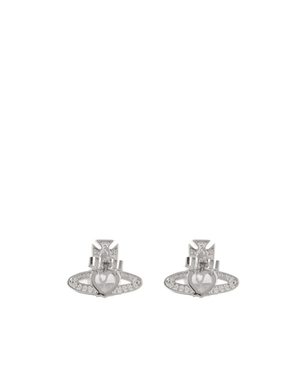 Vivienne Westwood White Ariella Embellished Earrings