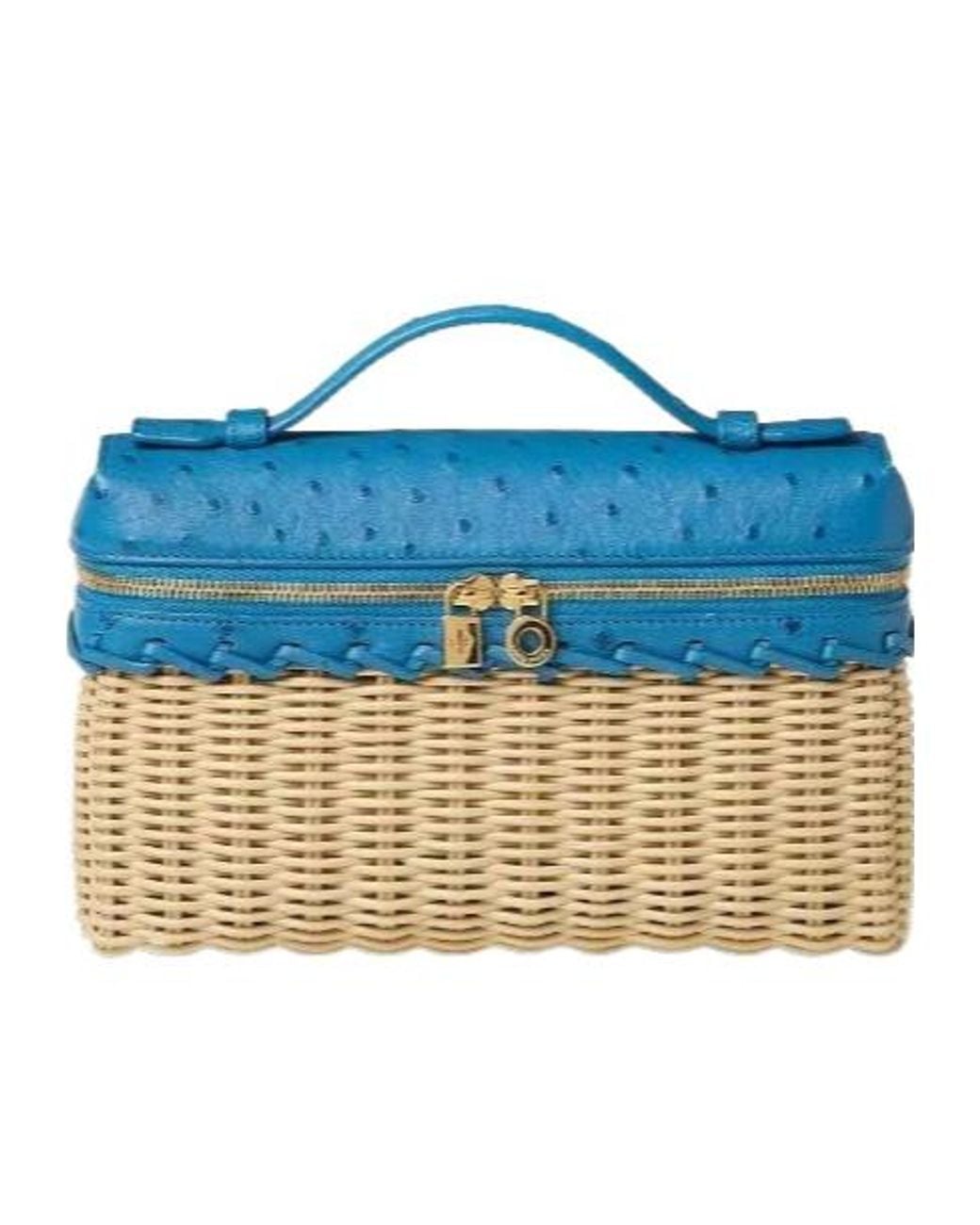 Loro Piana Blue Extra Pocket L19 Shoulder Bag