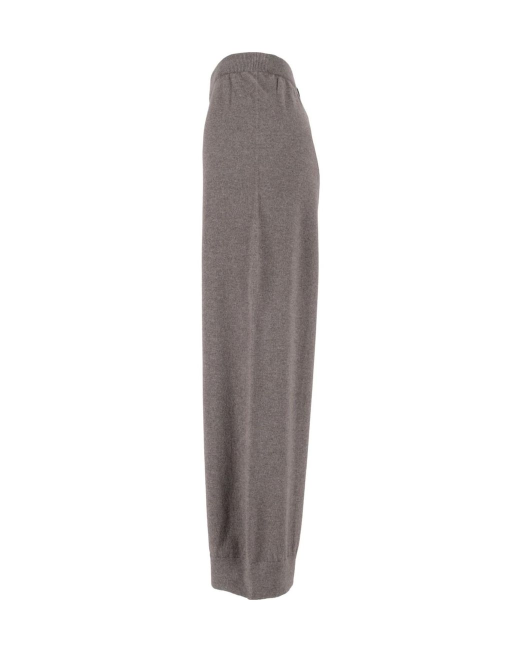 Fabiana Filippi Gray Elasticated Waistband Knitted Trousers
