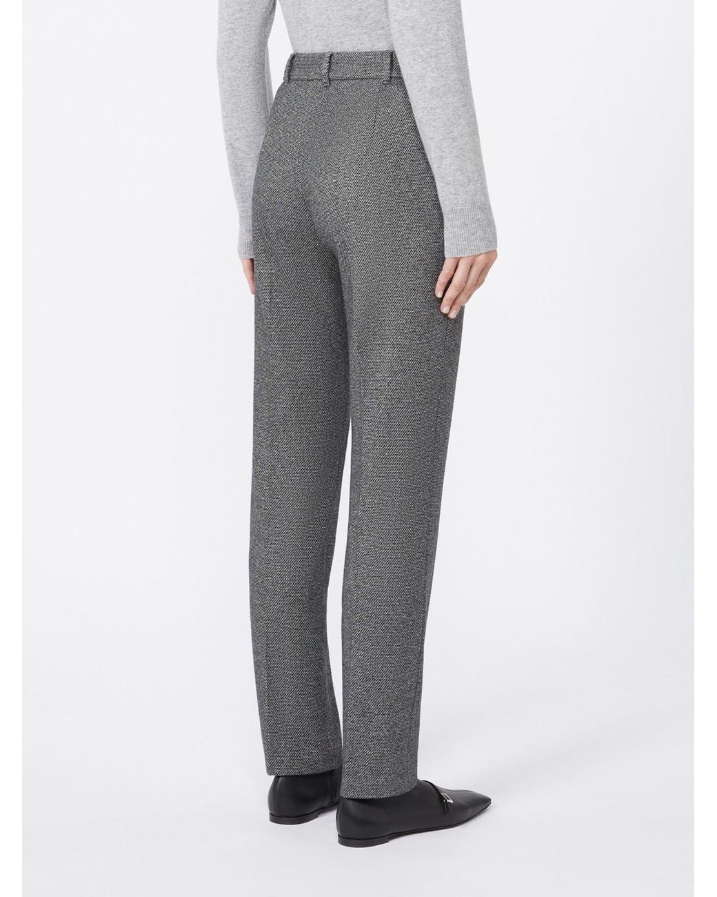Max Mara Gray Casual Pants With Belt Loops