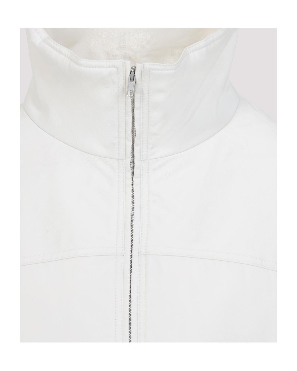 Mordecai White High Collar Jacket for men