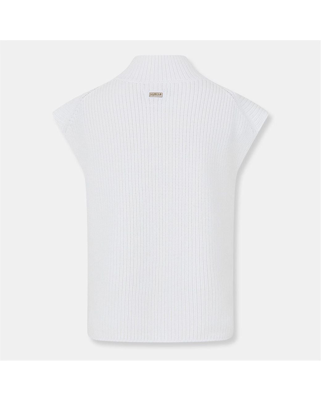 Barbour White Half-Zip Sweater