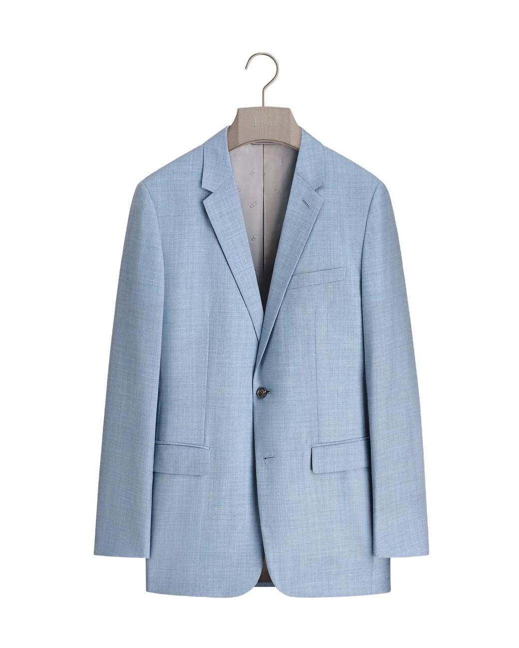 Dior Blue Long-Sleeved Suit Jacket Set for men