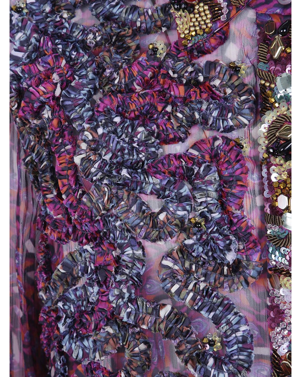 Dries Van Noten Purple Sequined Shirt