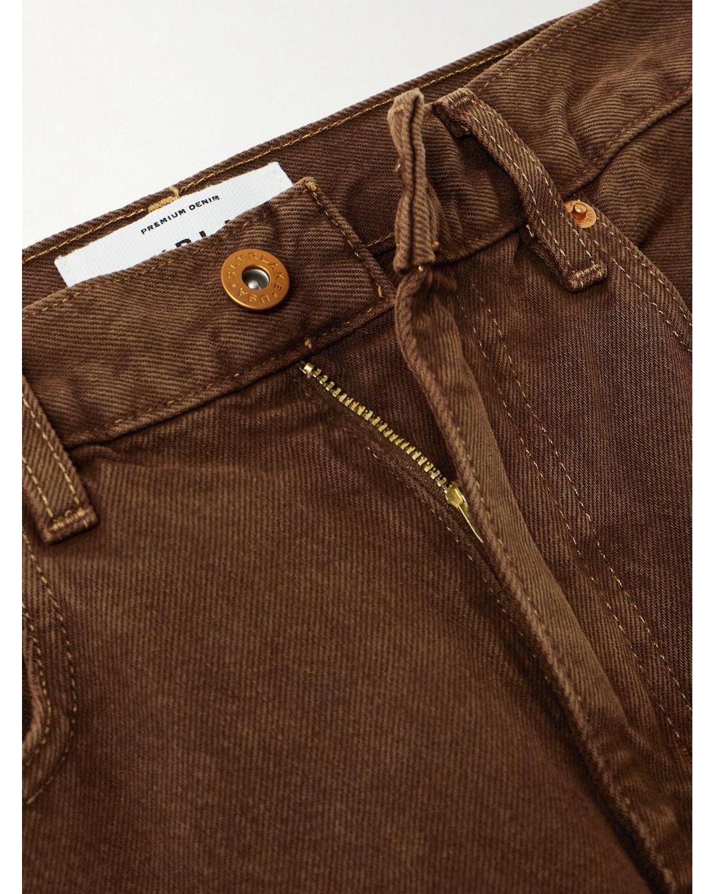 SLVRLAKE Denim Brown Grace High-Waisted Wide-Leg Jeans