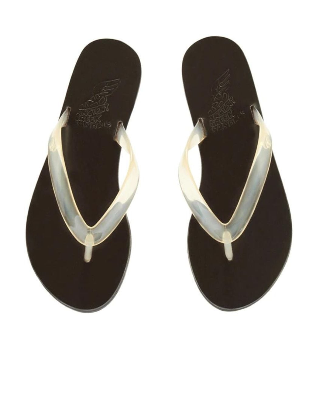 Ancient Greek Sandals White Flip-Flops