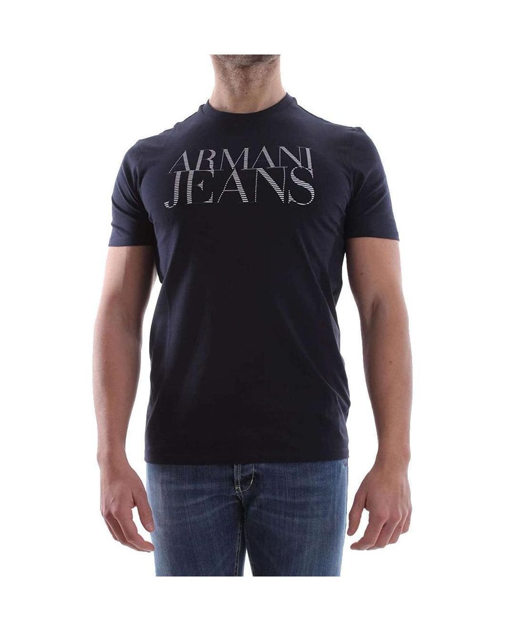 Armani Jeans Blue Logo T-Shirt for men