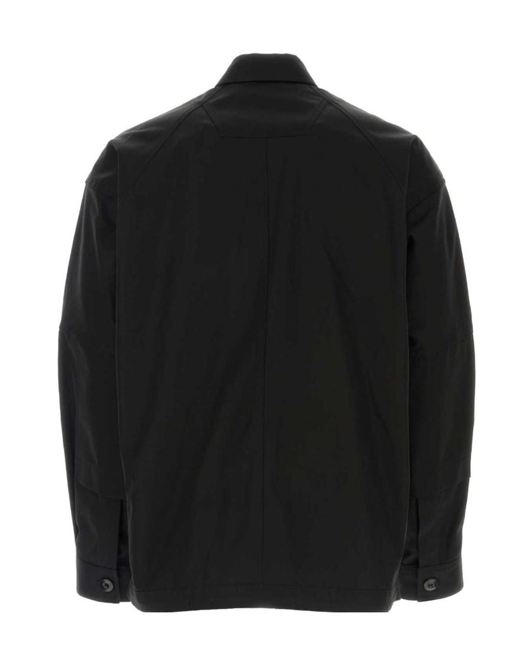Juun.J Black Classic-Collar Concealed-Fastening Shirt Jacket for men