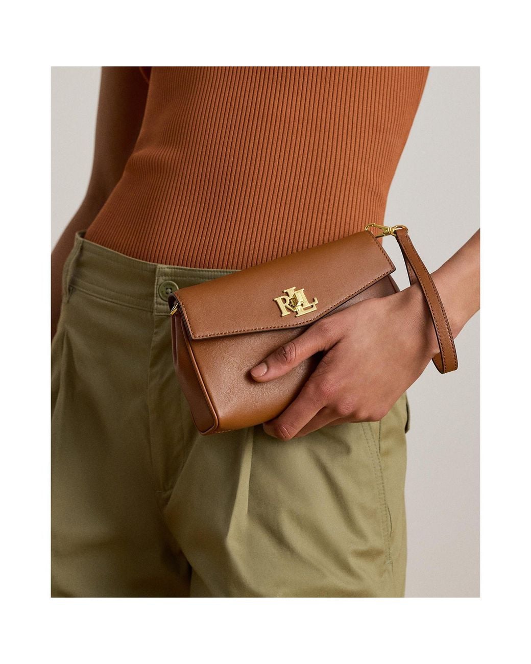 Ralph Lauren Brown Chain Wallet