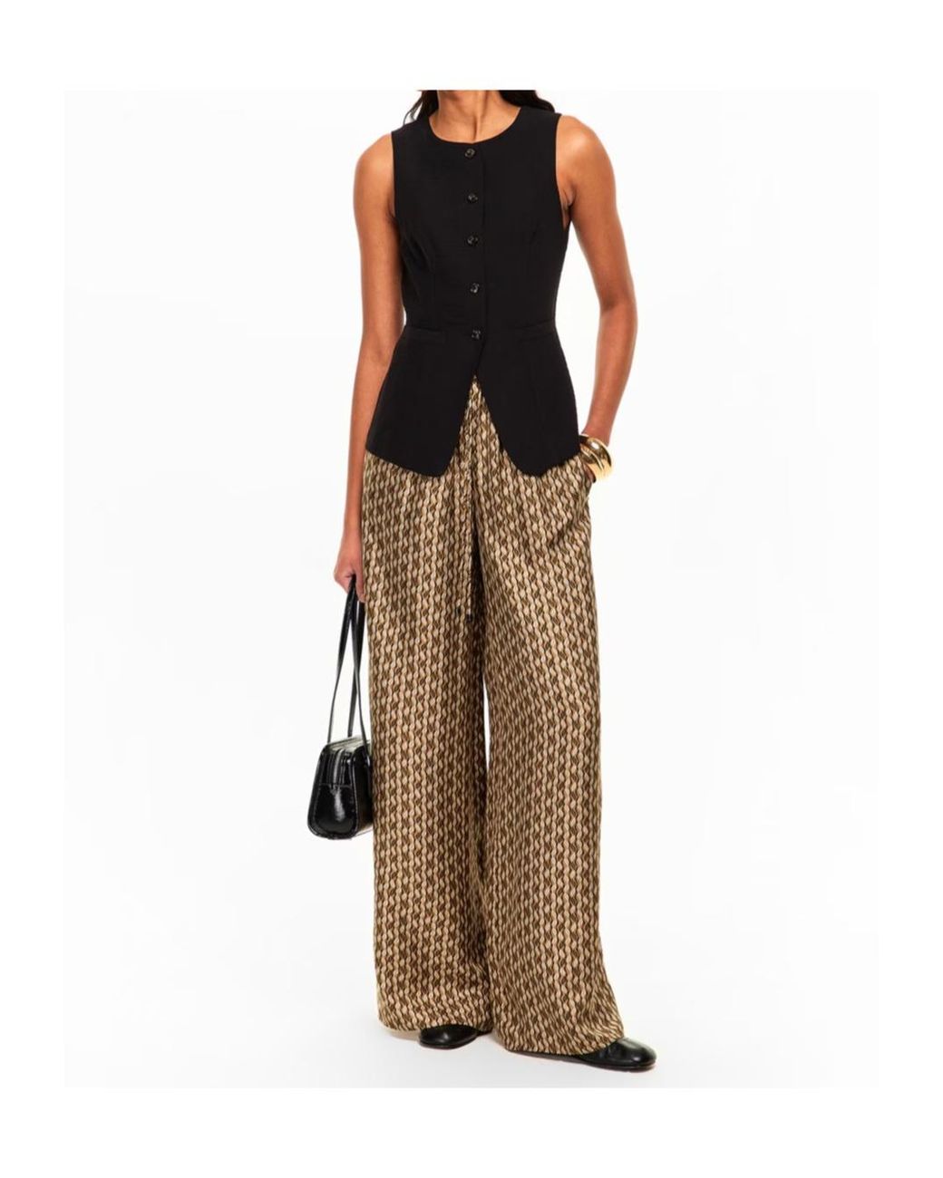 Max Mara Natural Wide Leg Casual Pants