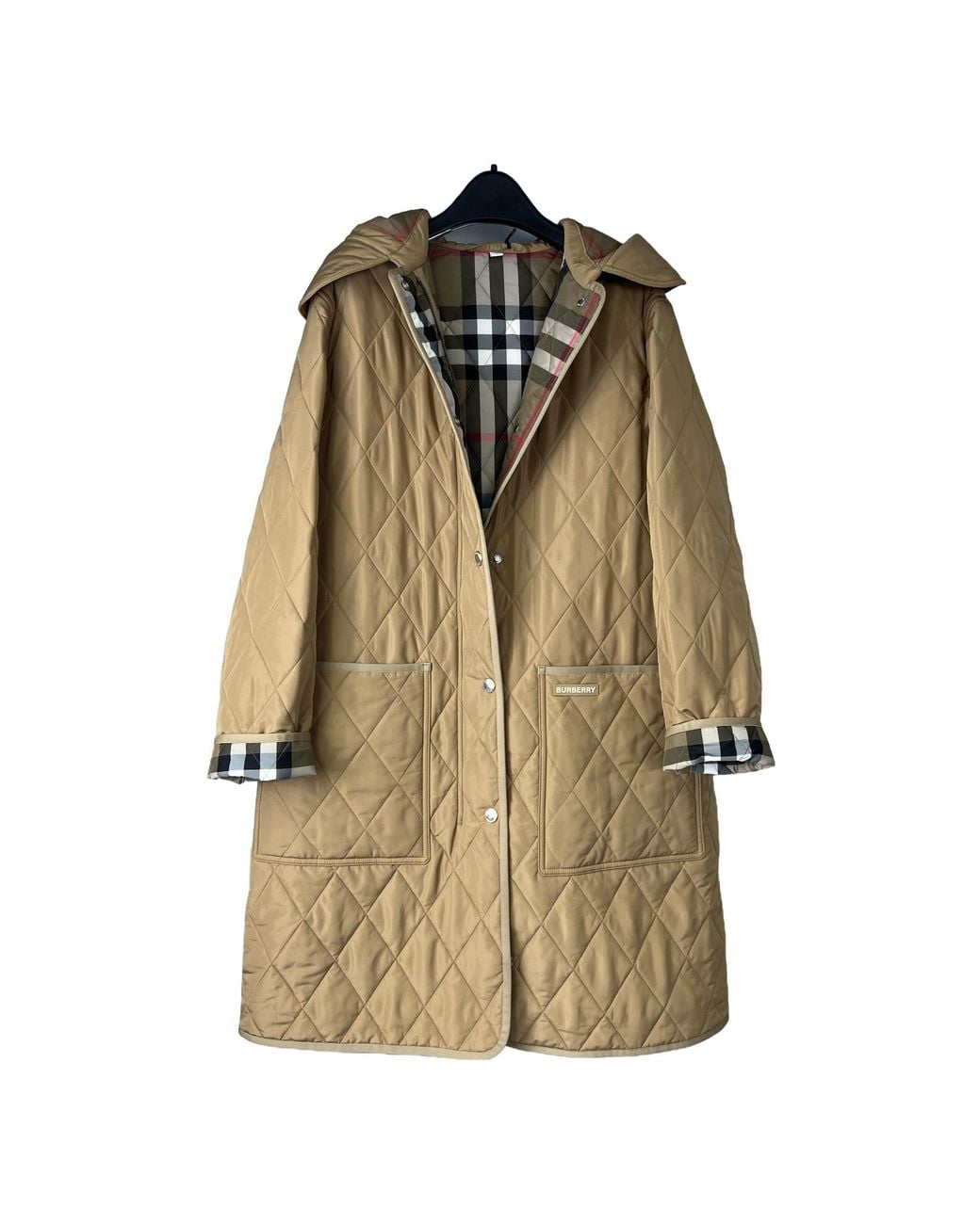 Burberry Natural Long Hooded Cotton Suit