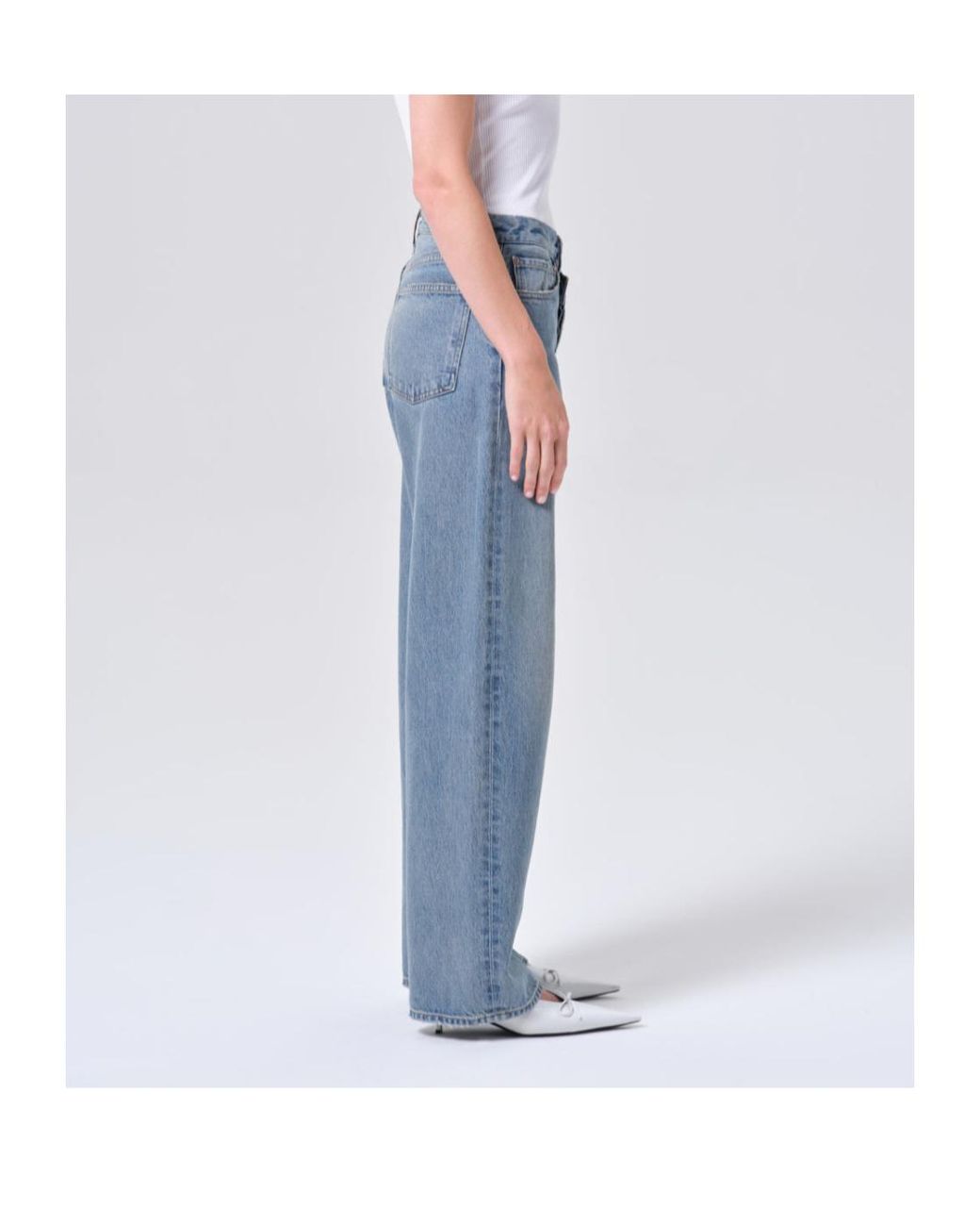 Agolde Blue High-Rise Straight-Leg Jeans