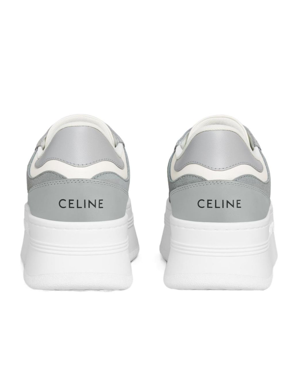 Céline White Block Wedge Sneaker