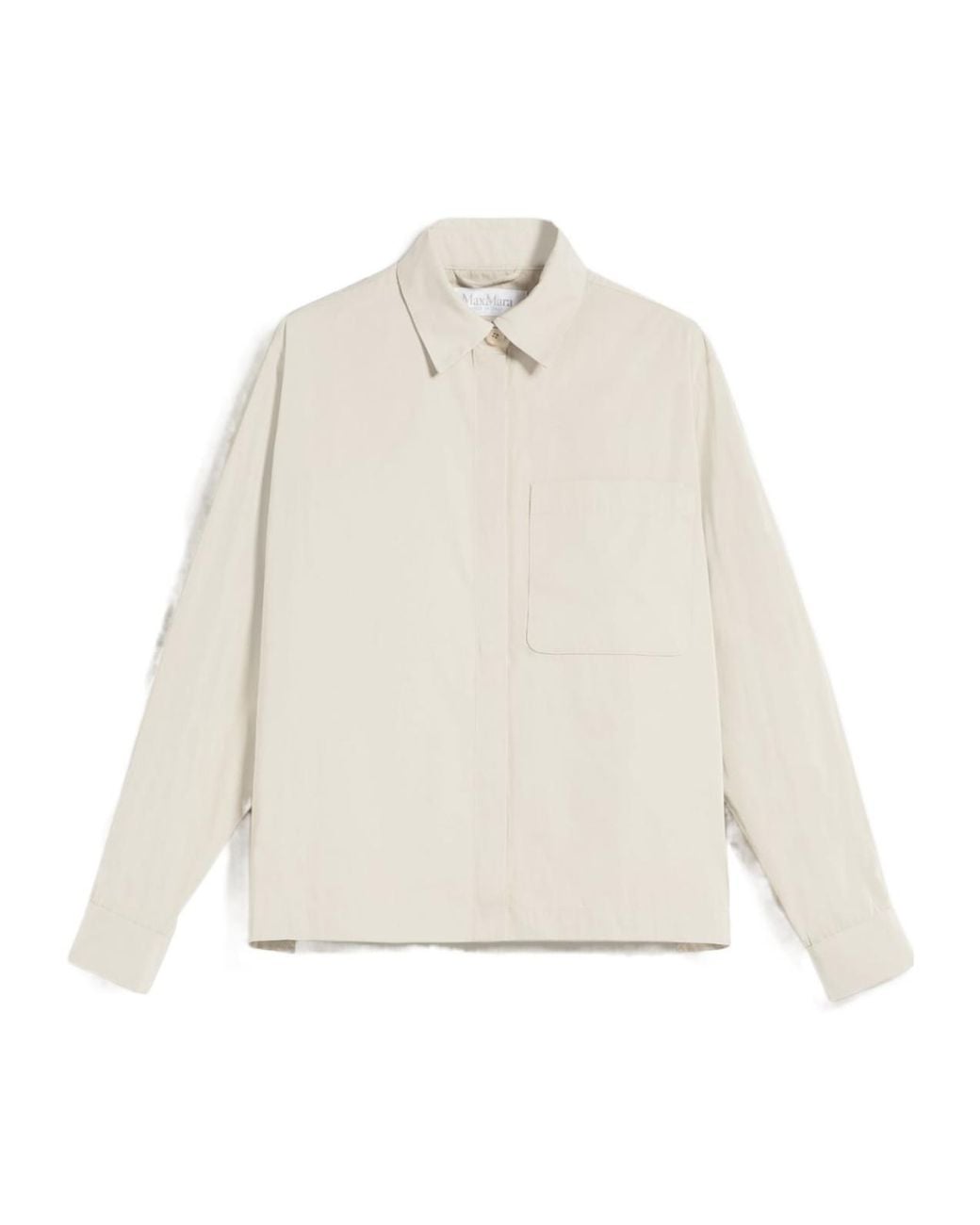 Max Mara White Button Detailed Long-Sleeved Jacket