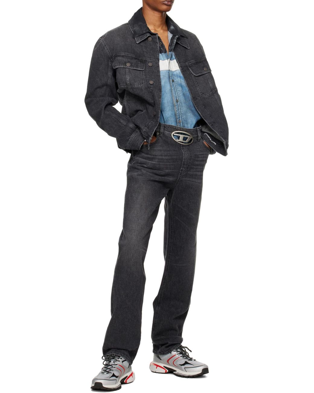 DIESEL Gray 1955 D-Rekiv Straight Jeans for men
