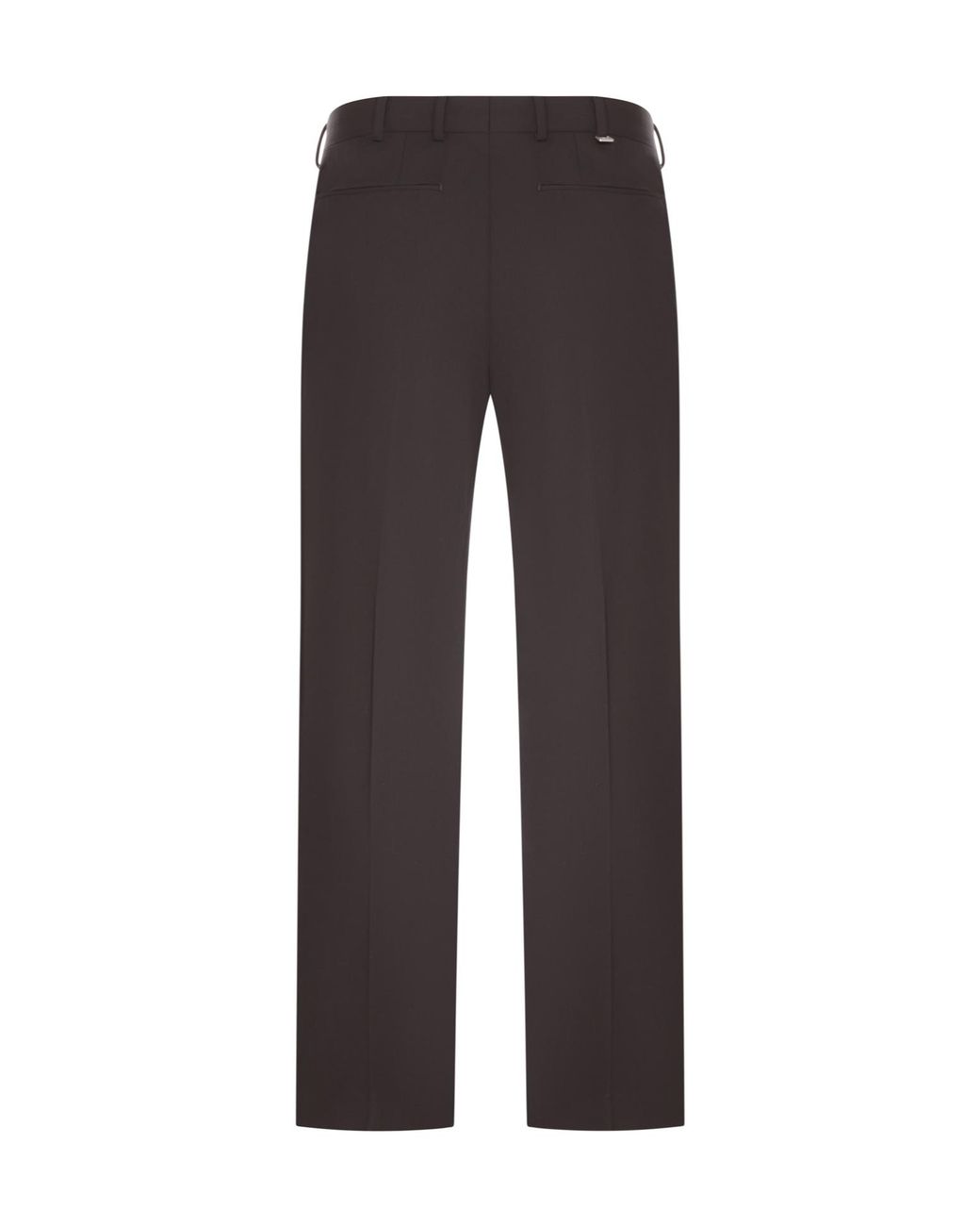 Pt Pantaloni Gray Pressed-Crease Wool Trousers for men