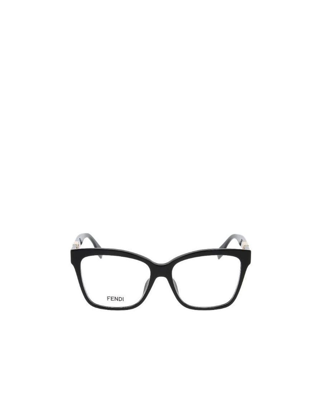 Fendi White Eyewear Square Frame Glasses