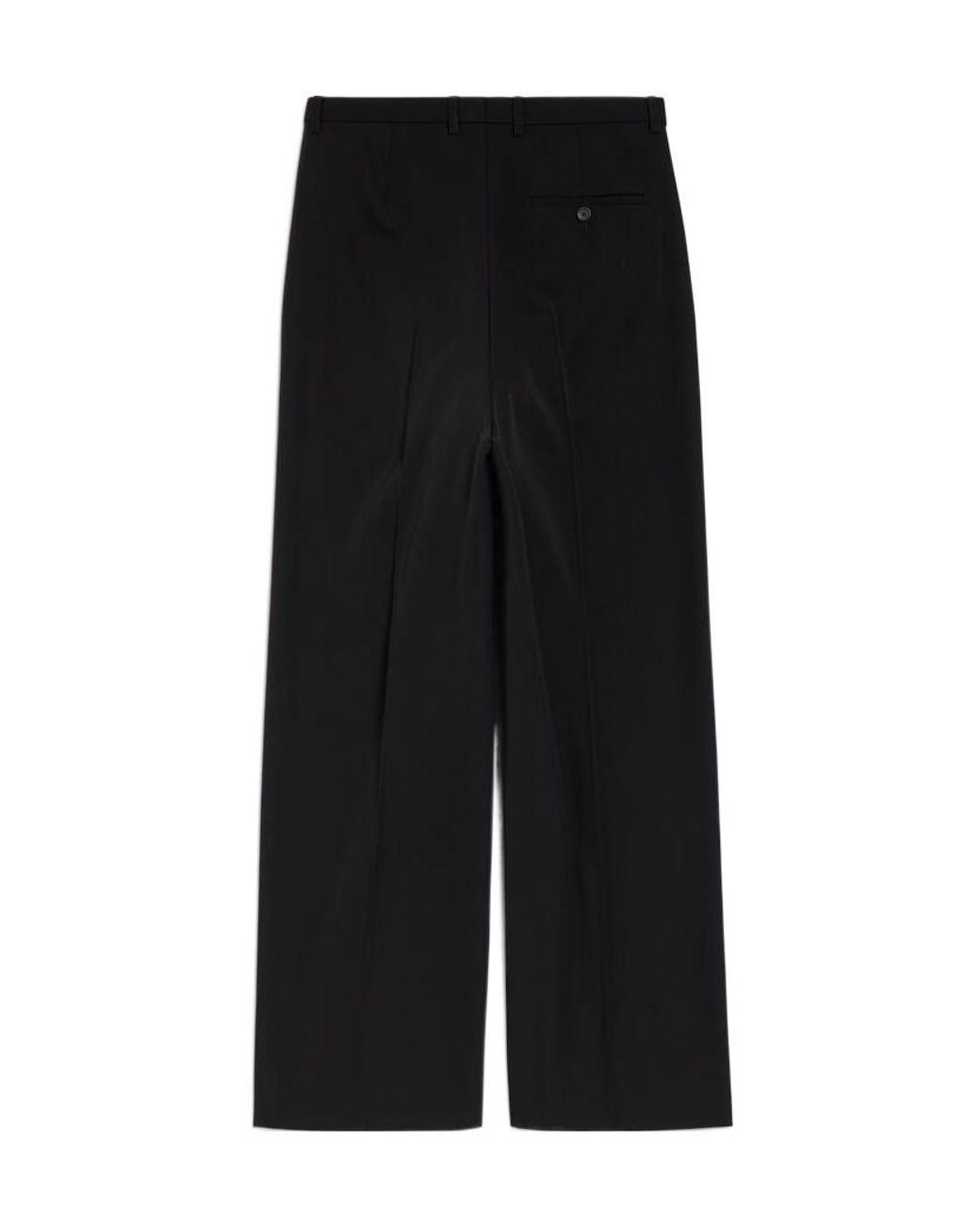 Balenciaga Black Pressed Crease Tailored Trousers