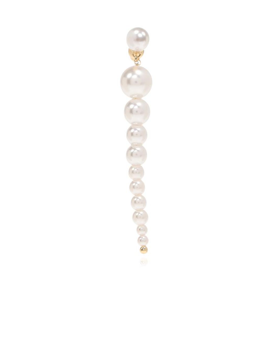 Cult Gaia White Loreli Embellished Earrings