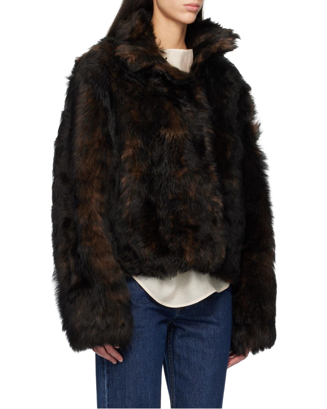 Totême  Black Totême Silky Shearling Jacket
