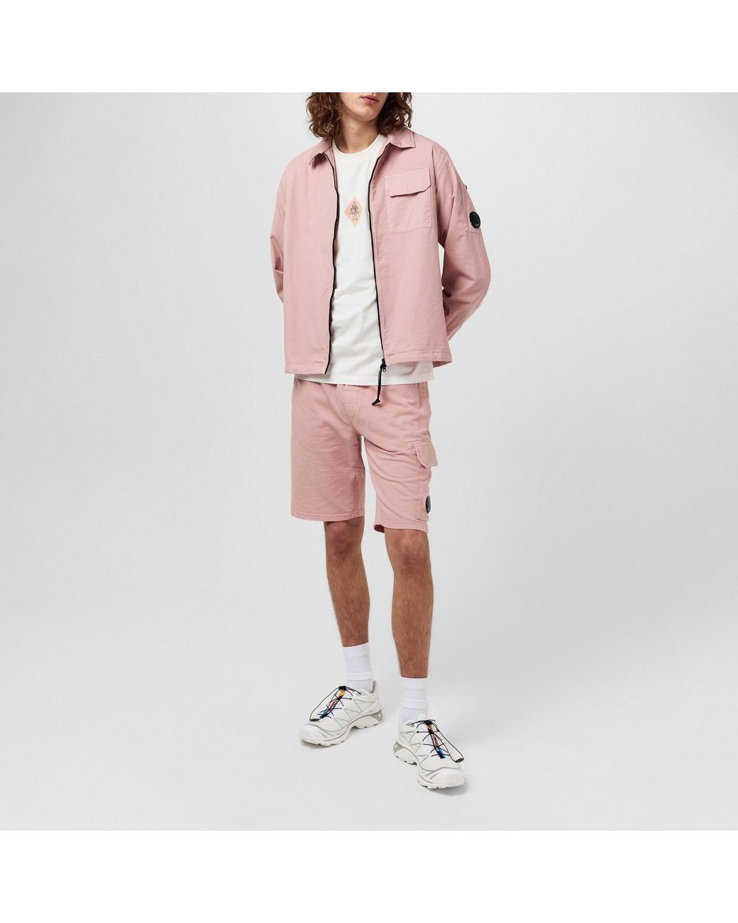 C P Company Pink Stylish Minimalist Shorts for men