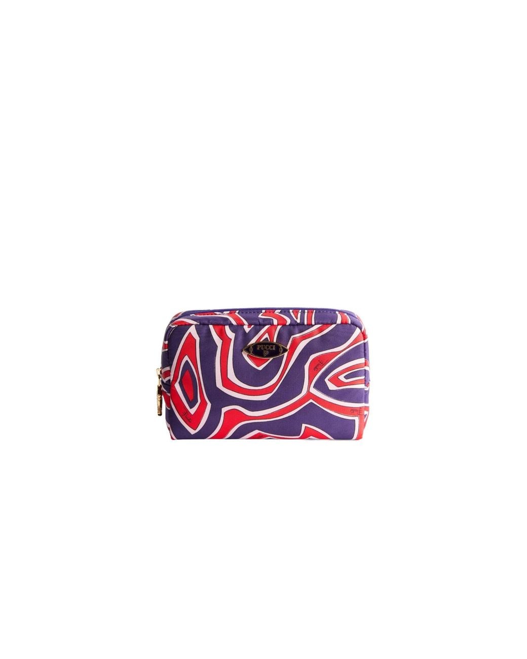 Emilio Pucci Red Labirinto-Print Beauty Case