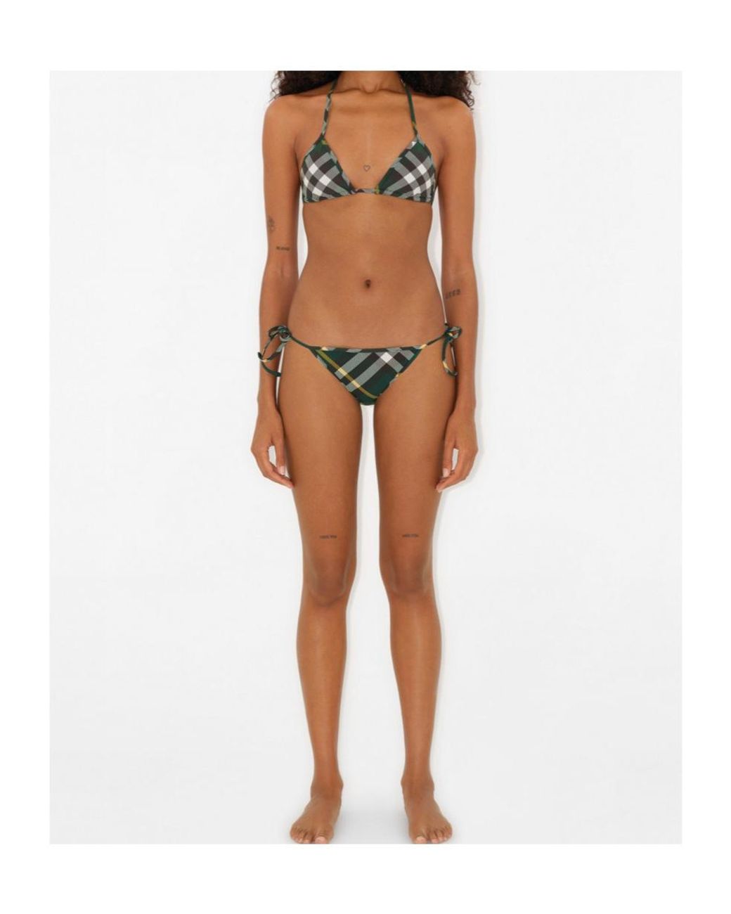 Burberry Multicolor Check Bikini Top