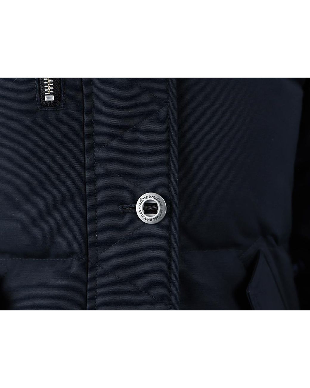 Moose Knuckles Black Long-Sleeved Hooded Down Jacket