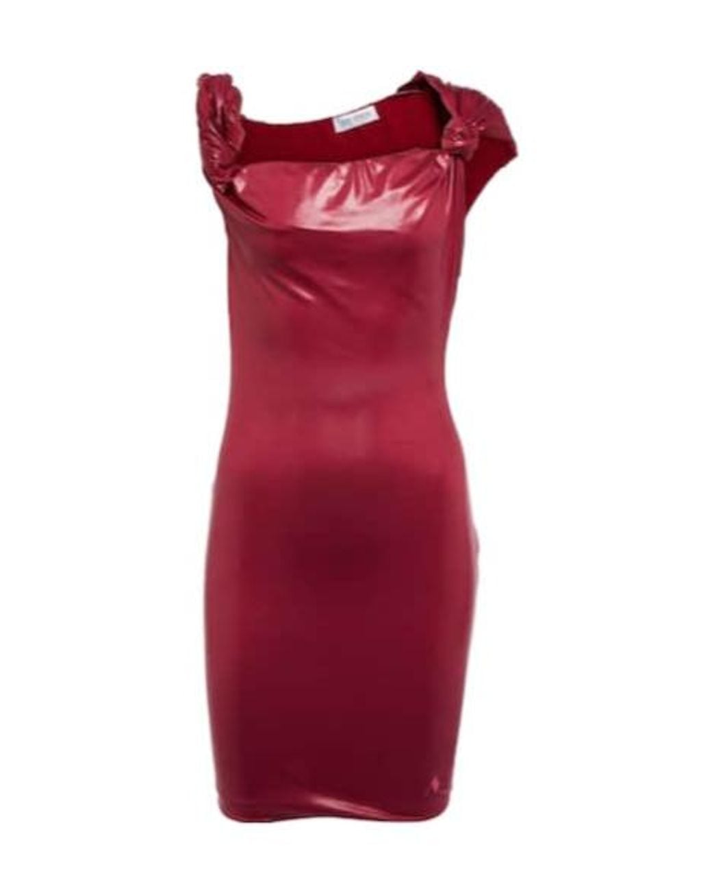 The Attico Red Cassie Jersey Minidress